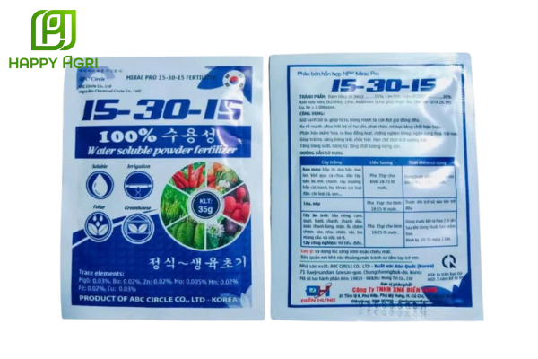 Thông tin Phân bón hỗn hợp NPK Mirac Pro 