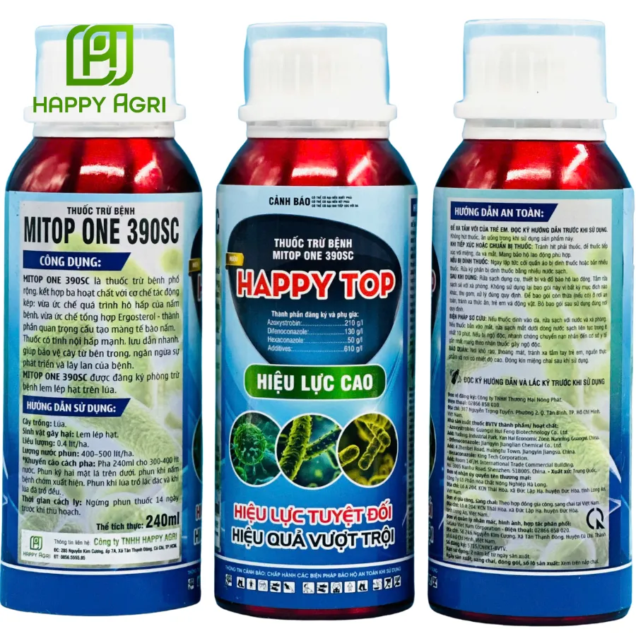 Thuốc Trừ Bệnh MITOP ONE 390SC - Nhãn Hiệu HAPPY TOP 240ML