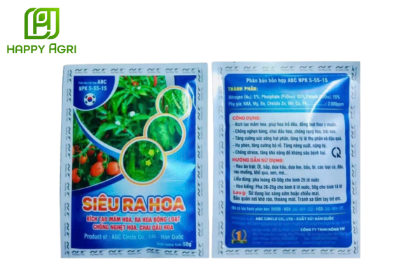 Thông tin Phân bón hỗn hợp ABC NPK 5-55-15 - Siêu ra hoa