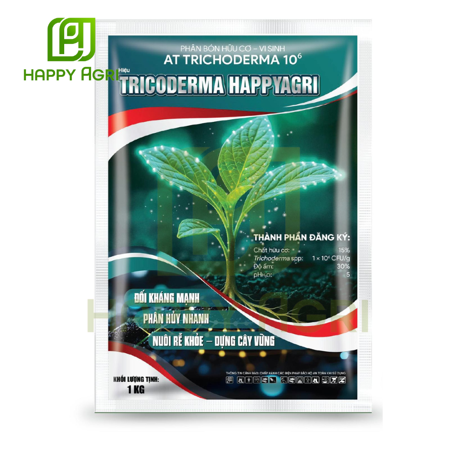PHÂN BÓN HỮU CƠ VI SINH AT TRICODERMA HIỆU TRICODERMA HAPPY AGRI