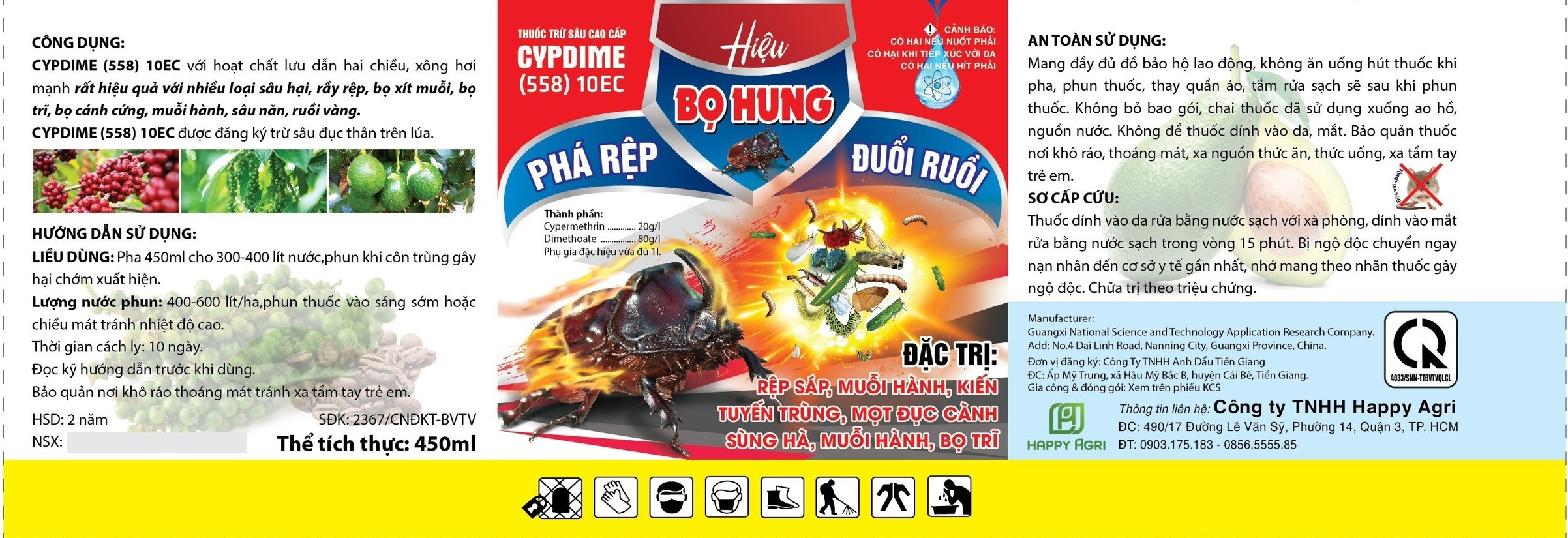 BỌ HUNG - thuốc trừ sâu cao cấp CYPDIME (558) 10EC