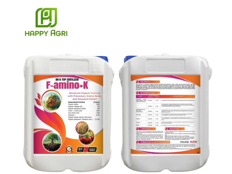 Phân bón hữu cơ DH K - TOP F-AMINO+K 5Lít là giải pháp hữu cơ cao cấp