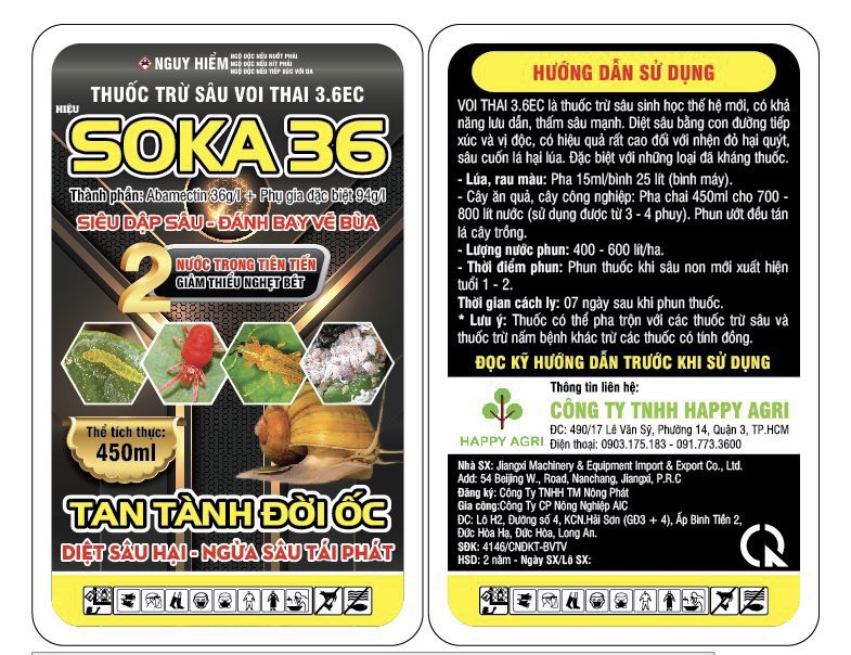 SOKA 36 - thuốc trừ sâu voi thai 3.6EC 