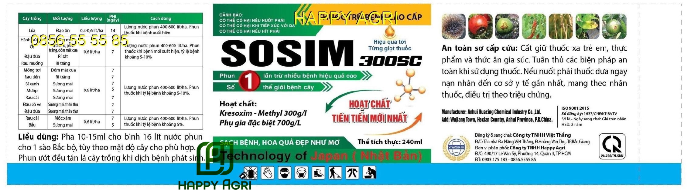 SOSIM 300SC - Hoạt chất tiên tiến mới nhất