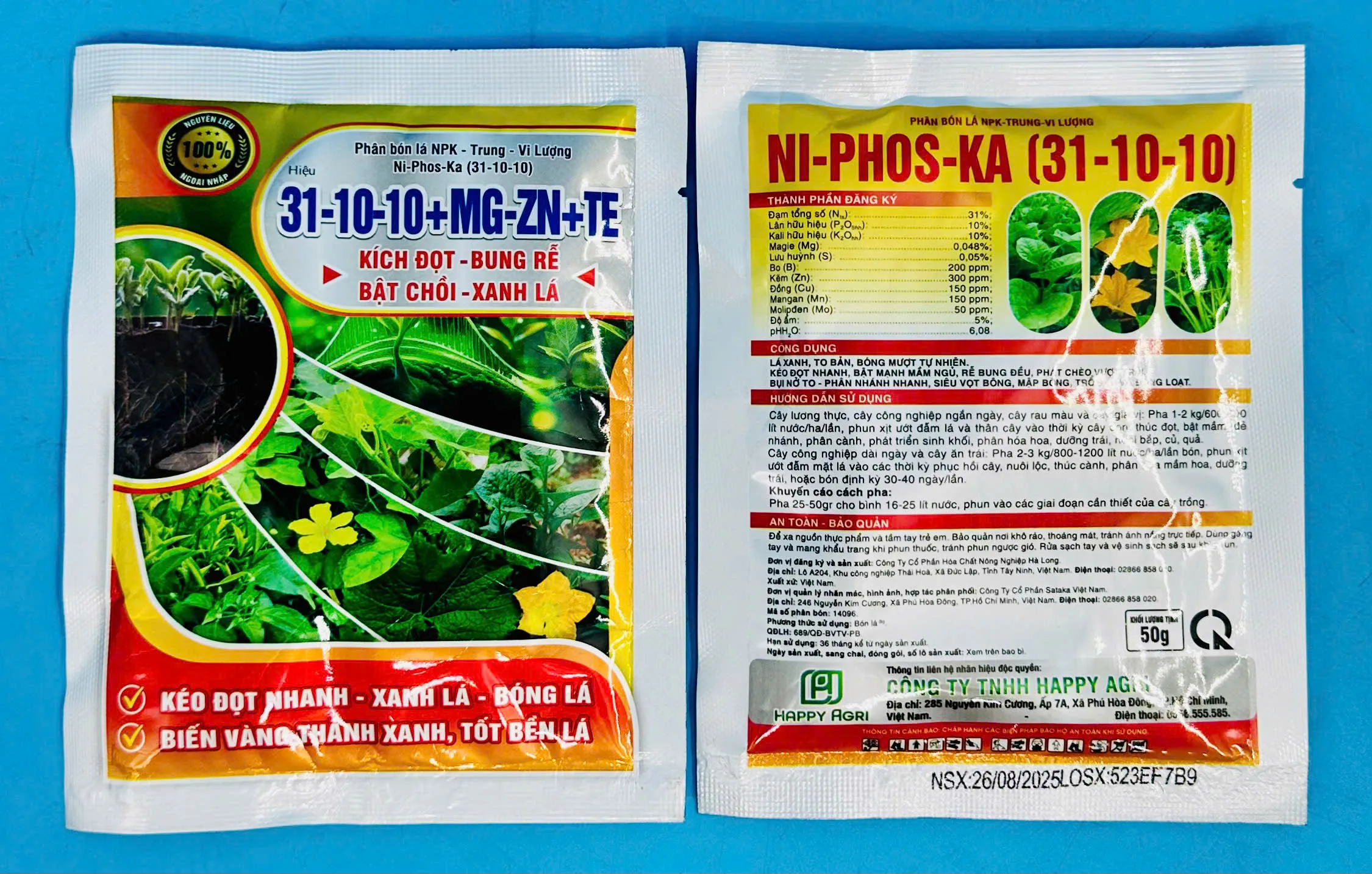 PHÂN BÓN LÁ NPK-TRUNG-VI LƯỢNG HIỆU NI-PHOS-KA (31-10-10)