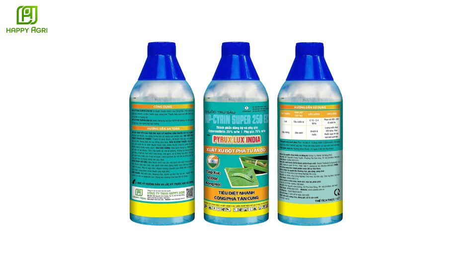 Thuốc Trừ Sâu NP-CYRIN SUPER 250 EC Hiệu Pyrux Lux India 500ml & 1 Lít