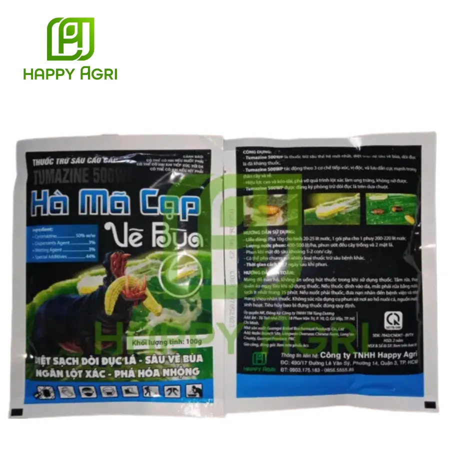 Thuốc trừ sâu Tumazine 500WG hiệu Hà Mã Cạp Vẽ Bùa