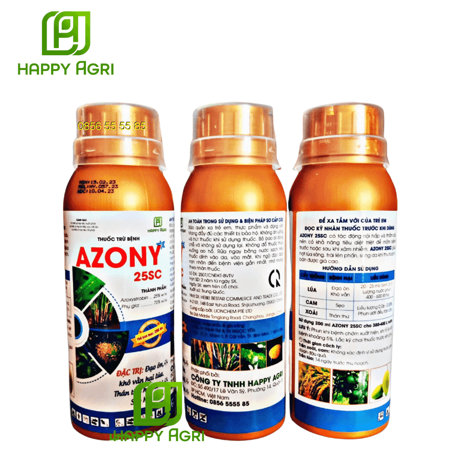 Thuốc trừ bệnh AZONY 25SC -Thuốc đặc trị đạo ôn, khô vằn hại lúa