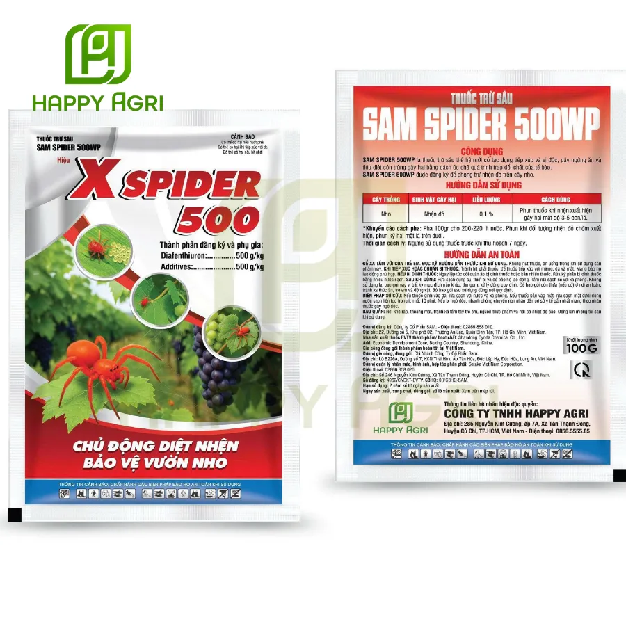 THUỐC TRỪ SÂU SAM SPIDER 500WP HIỆU X SPIDER 500