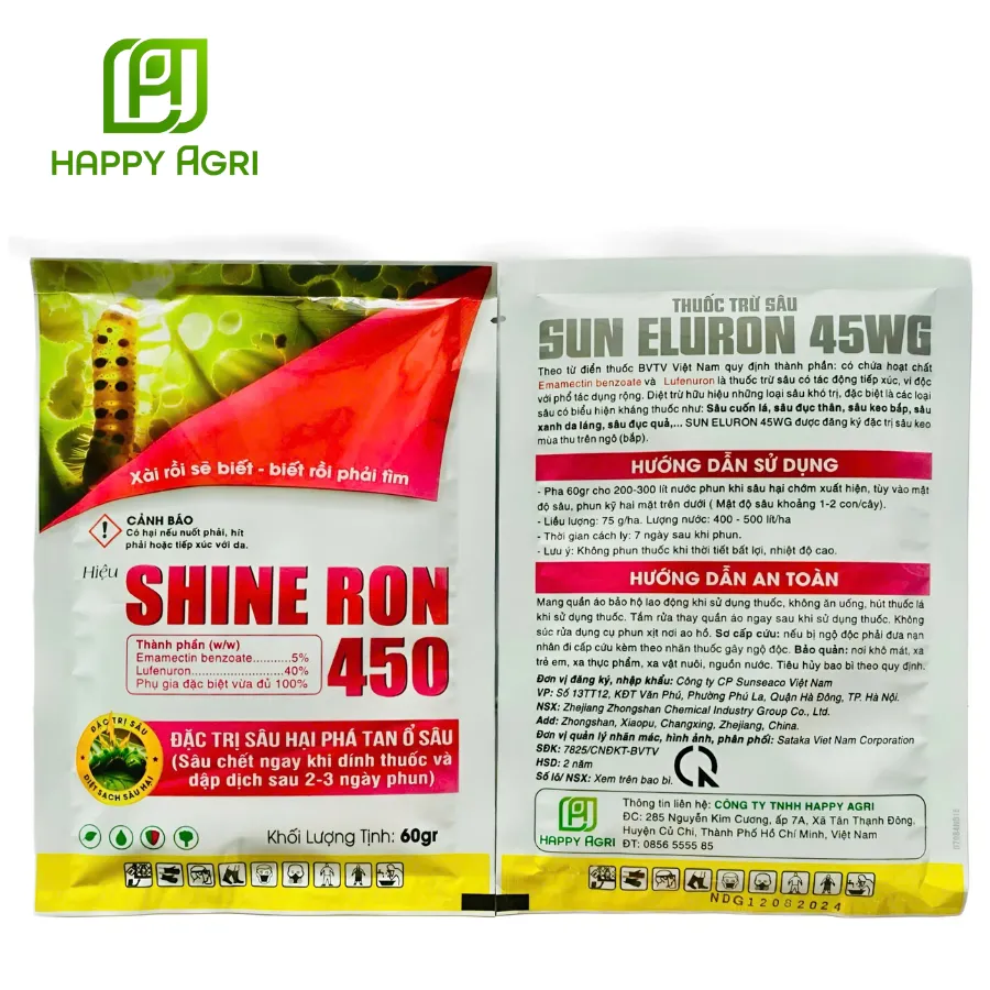 THUỐC TRỪ SÂU SUN ELURON 45WG HIỆU SHINE RON 450