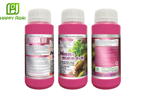 Thông tin chung Phân bón hữu cơ SATAKA 119 – MAGIE 3% + MIX HC 36 – B + Zn