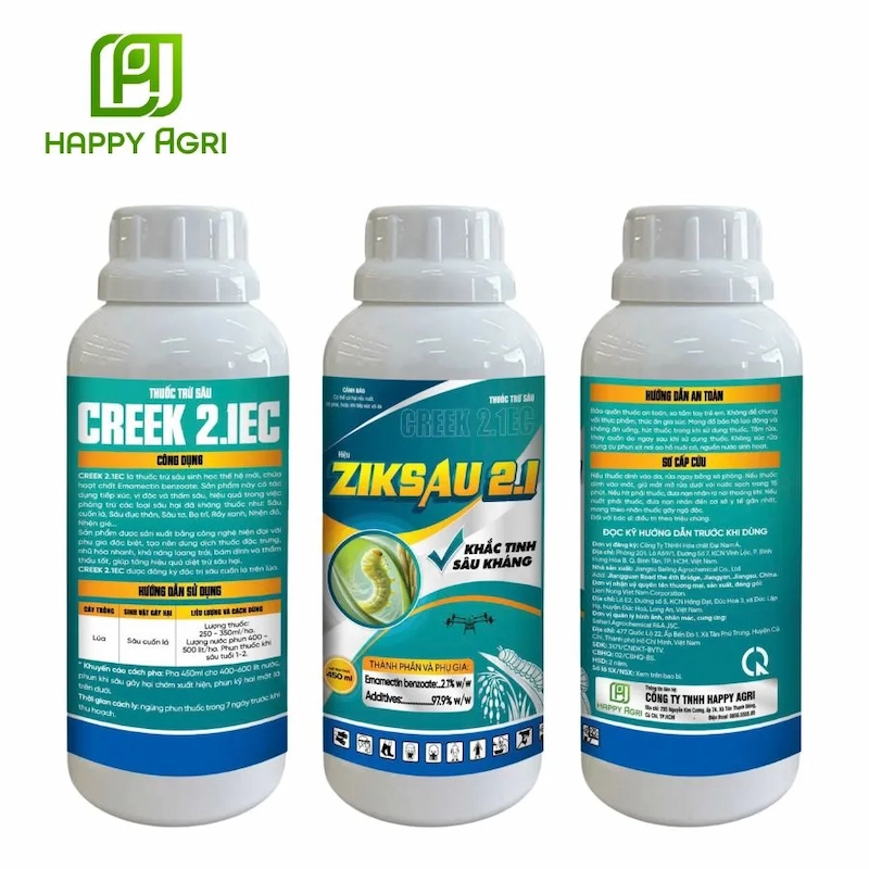 Thuốc trừ sâu Creek 2.1EC hiệu Ziksau 2.1 giúp kiểm soát sâu bệnh hiệu quả