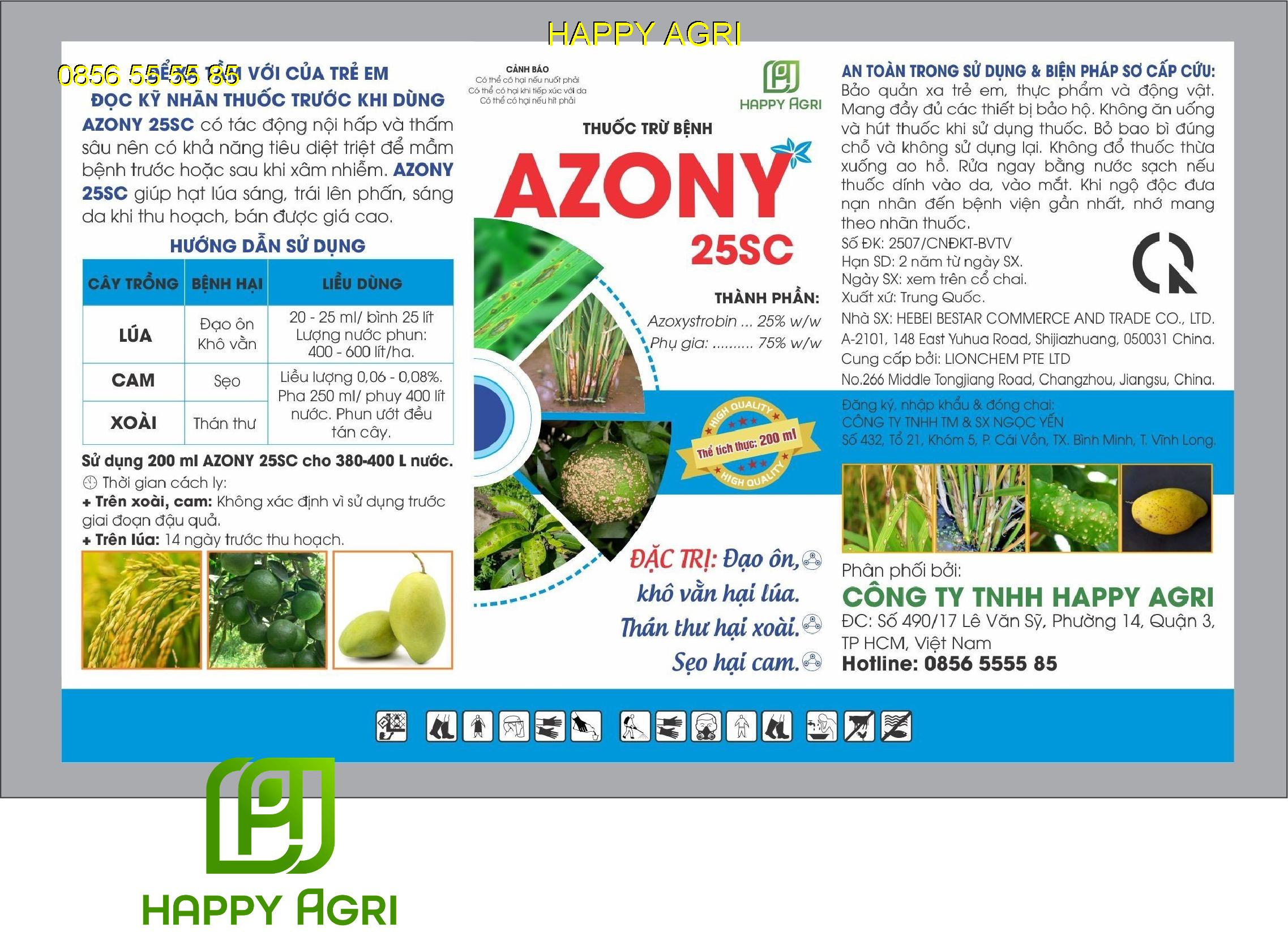 Thuốc trừ bệnh AZONY 25SC