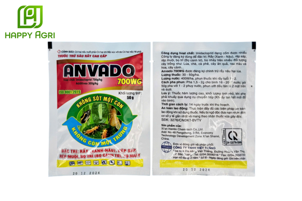 Thông tin Thuốc trừ sâu rầy Anvado 700WG