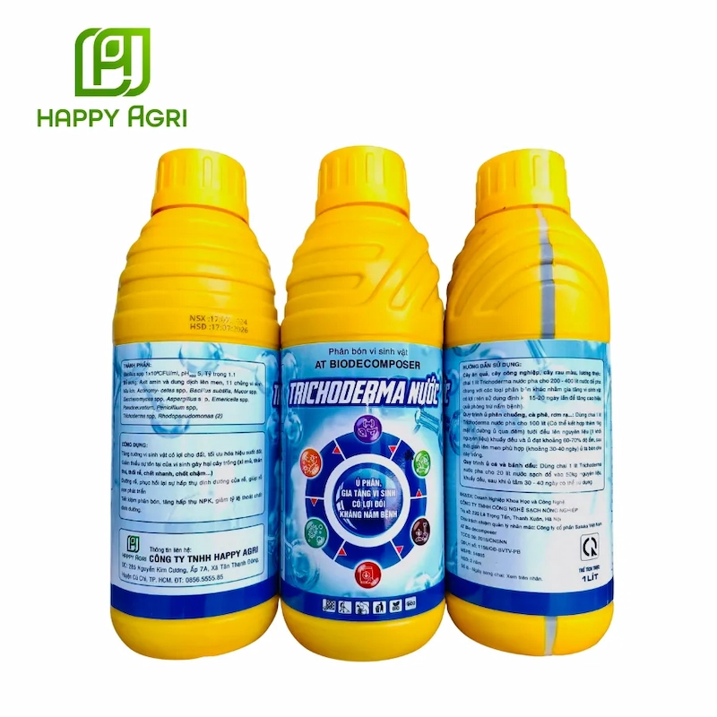 Phân bón vi sinh vật AT Biodecomposer Trichoderma nước giúp ức chế hiệu quả nấm bệnh gây đốm nâu