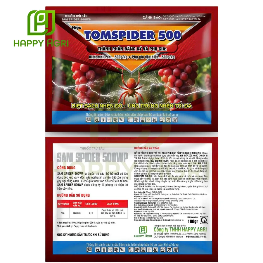 Thuốc trừ sâu SAMSPIDER 500WP hiệu TOMSPIDER 500