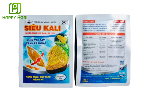 Thông tin Phân bón Kali Sulphate ABC SOP hiệu Siêu Kali