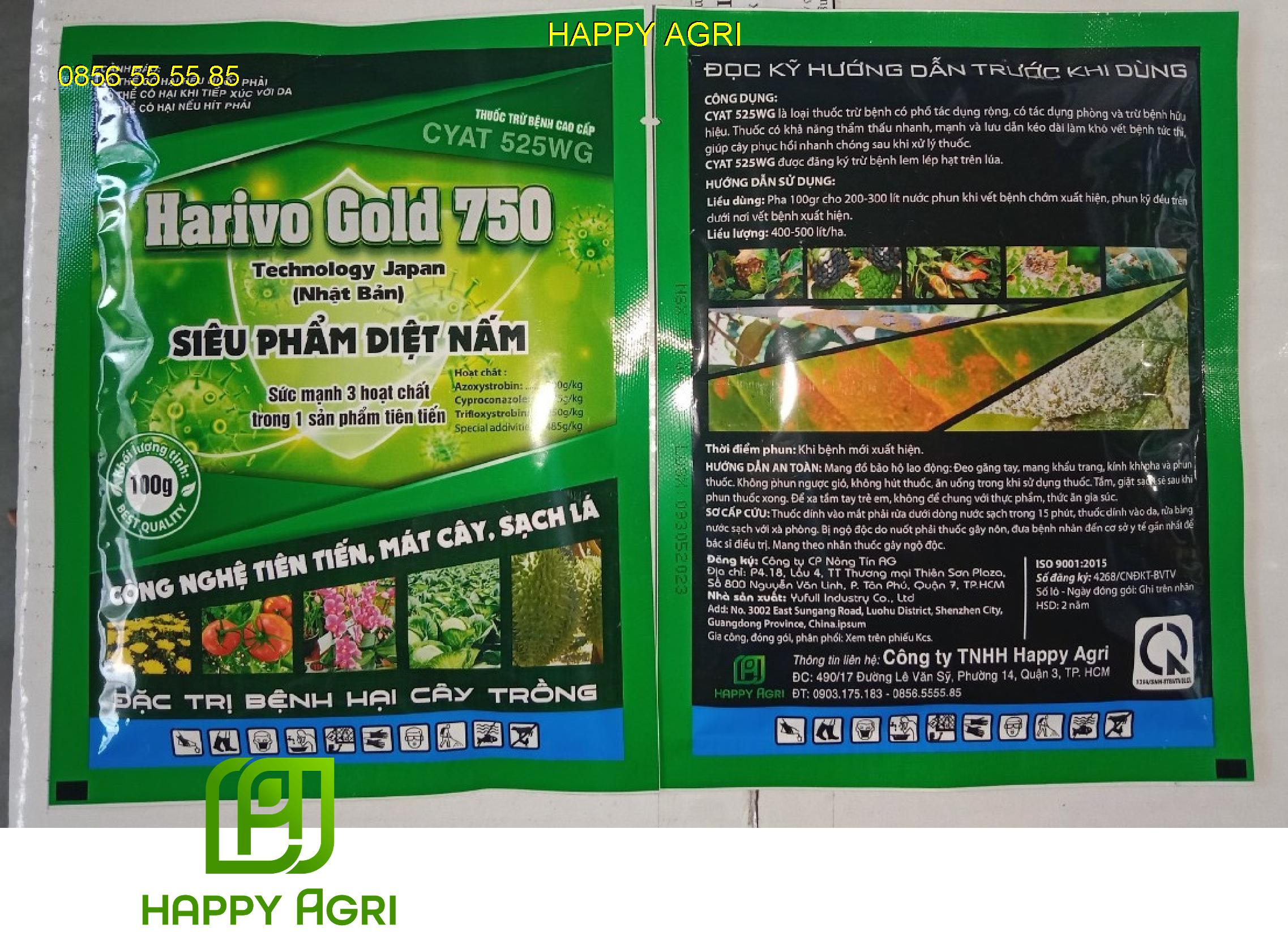 Harivo Gold 750 - thuốc trừ bệnh cao cấp CYAT 525WG