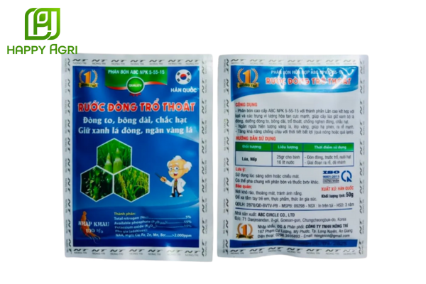 Thông tin Phân bón hỗn hợp ABC NPK 5-55-15 - Rước Đòng Trổ Thoát
