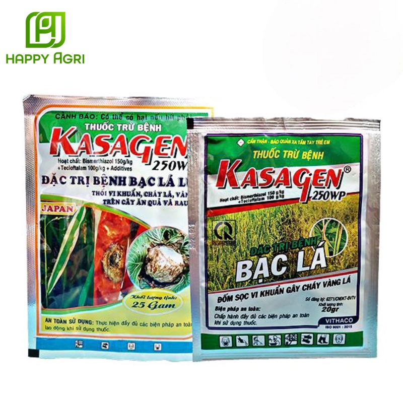 Kasagen 250WP là thuốc đặc trị vi khuẩn nội hấp với hiệu quả lưu dẫn mạnh, giúp cây khỏe, xanh lá