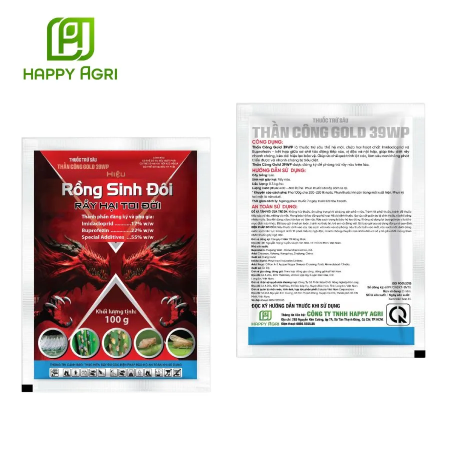 Thuốc trừ sâu, rầy cao cấp - Thần công gold 39wp