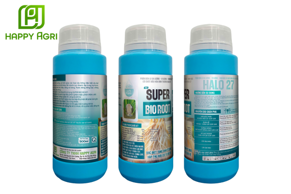 PHÂN BÓN LÁ VÔ CƠ NHIỀU THÀNH PHẦN CÓ CHẤT ĐIỀU HÒA SINH TRƯỜNG HALO 27 HIỆU SUPER BIO ROOT