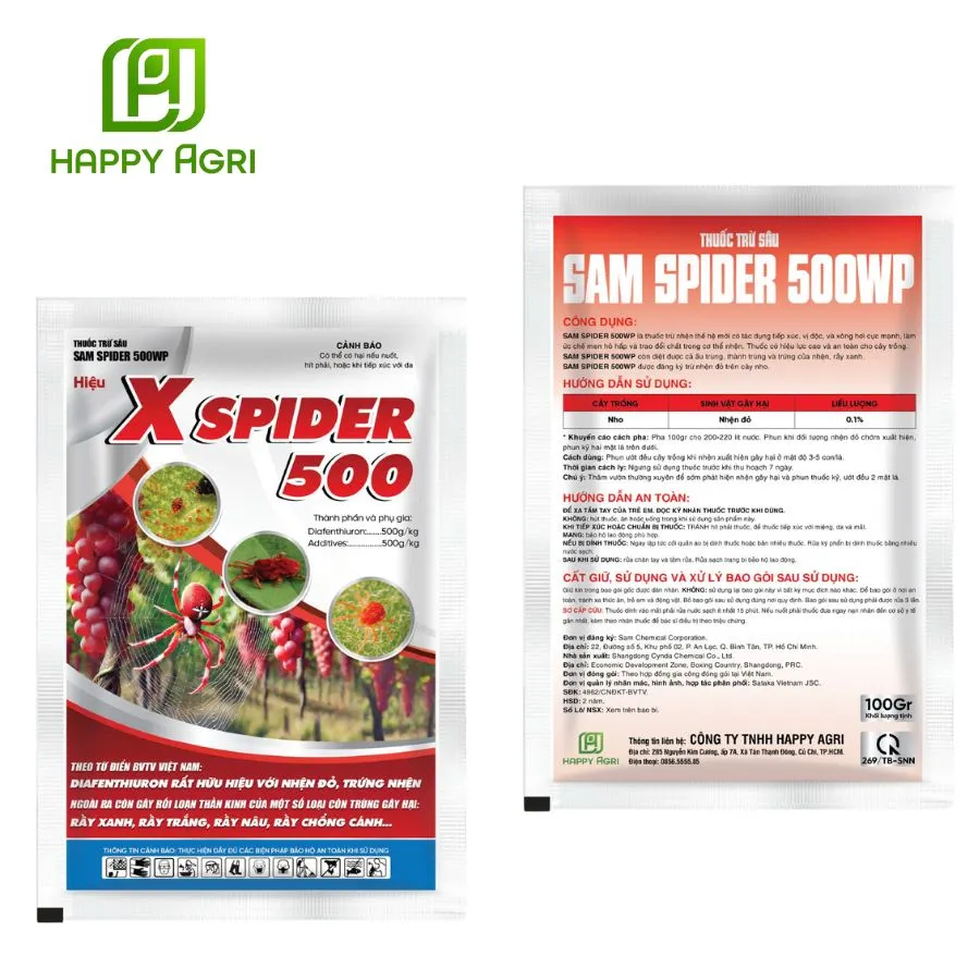 THUỐC TRỪ SÂU SAM SPIDER 500WP HIỆU X SPIDER 500