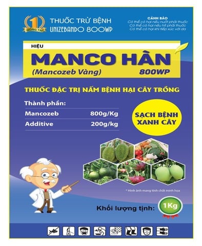 Thuốc trừ bệnh UNIZEBANDO 800WP hiệu Manco Hàn (màu vàng)