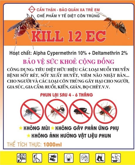 Chế phẩm y tế diệt côn trùng-KILL 12EC