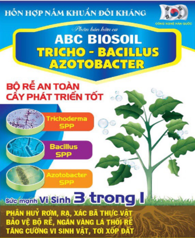 Phân bón hữu cơ ABC BIOSOIL TRICHO-BACILLUS AZOTOBACTER