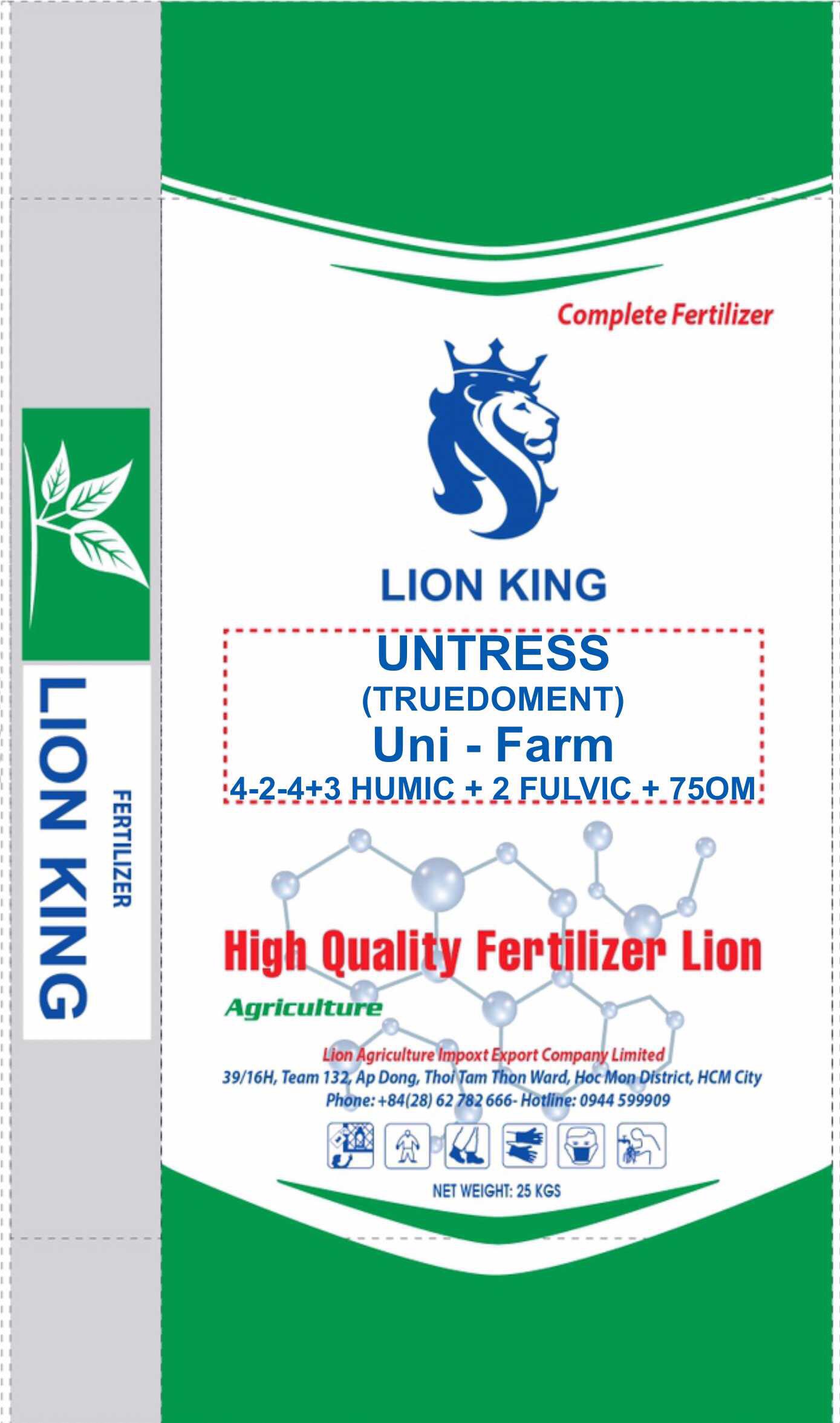LION KING UNTRESS (TRUEDOMENT) Uni - Farm 4:2-4+3 HUMIC + 2 FULVIC + 750M