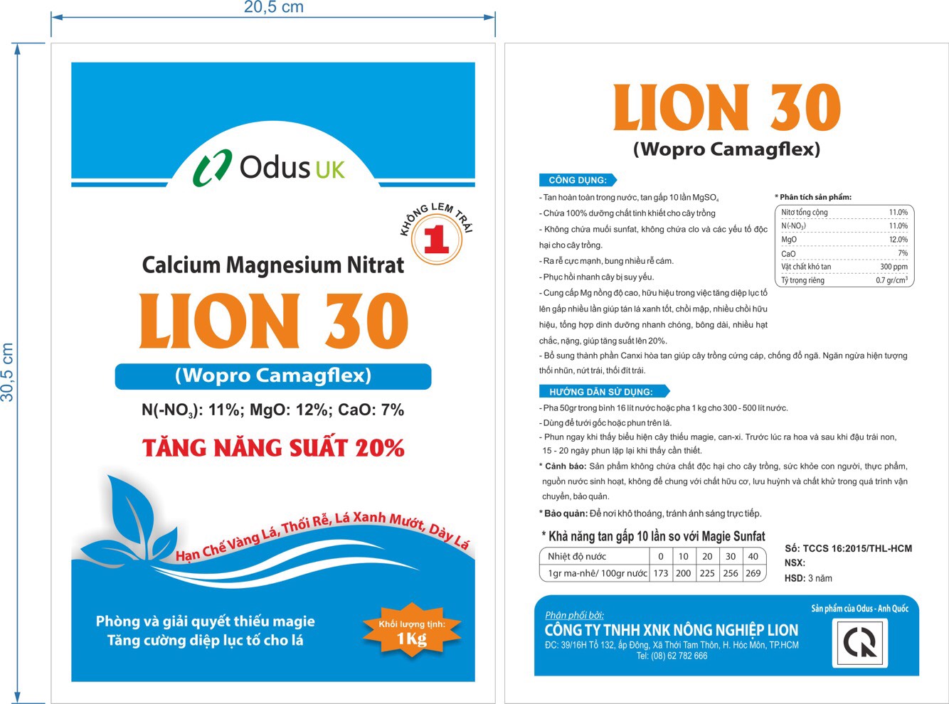 Odus UK Calcium Magnesium Nitrat LION 30