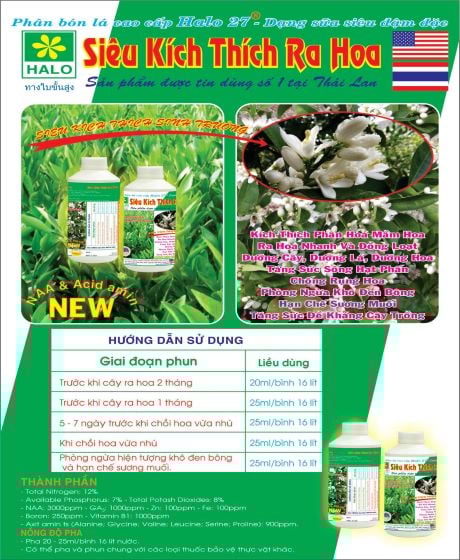 Phân bón lá siêu kích thích ra hoa