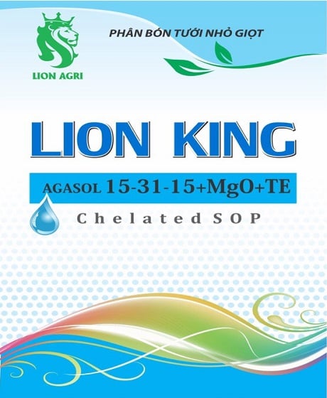Phân bón tươi nhỏ giọt LION KING AGASOL15-31-15 + MgO + TE