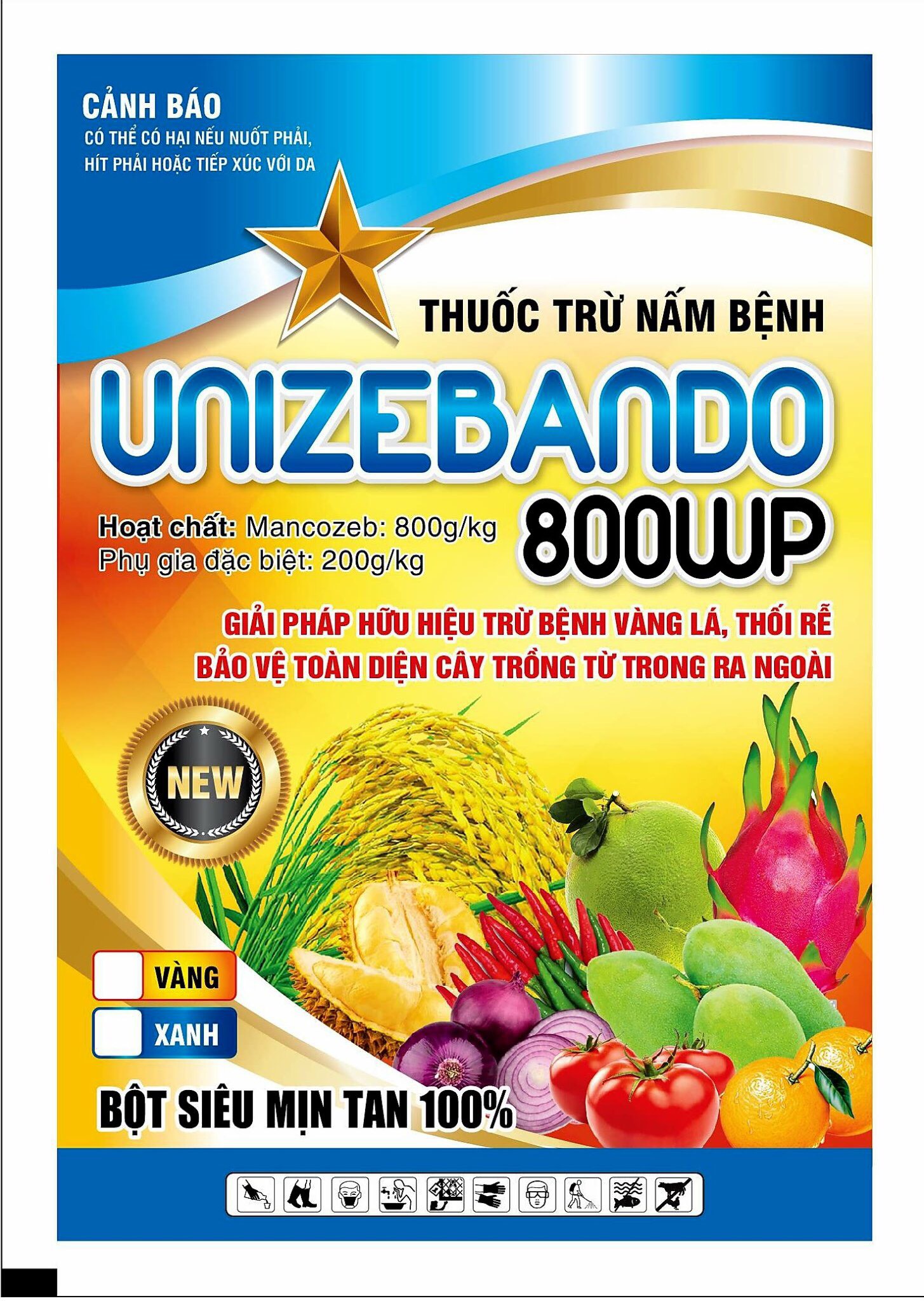 Thuốc trừ nấm bệnh Unizebando 800 WP