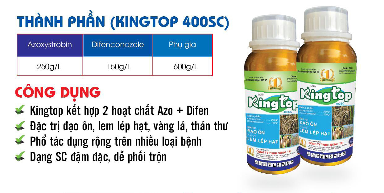 THUỐC TRỪ BỆNH KINGTOP 400SC