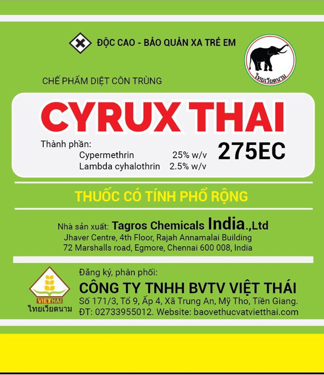 Chế phẩm diệt côn trùng Cyrux Thai 275EC