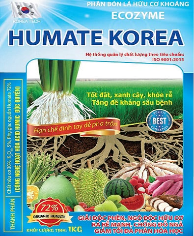 Phân bón lá hữu cơ  khoáng ECOZYME HUMATE KOREA