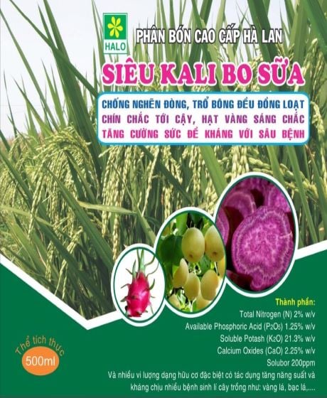 Phân bón siêu Kali bo sữa