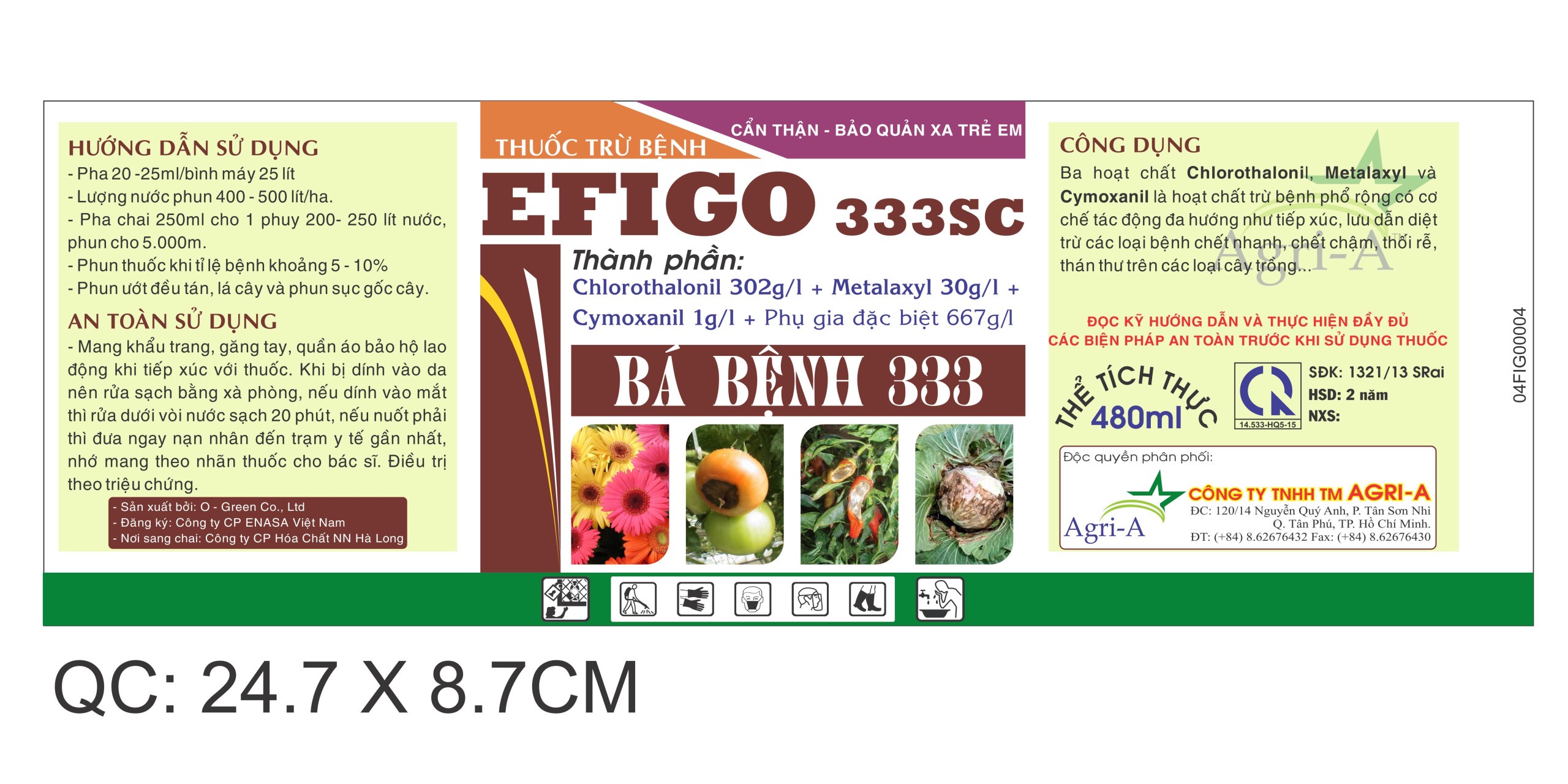 Thuốc trừ bệnh EFIGO 333SC bá bệnh 333