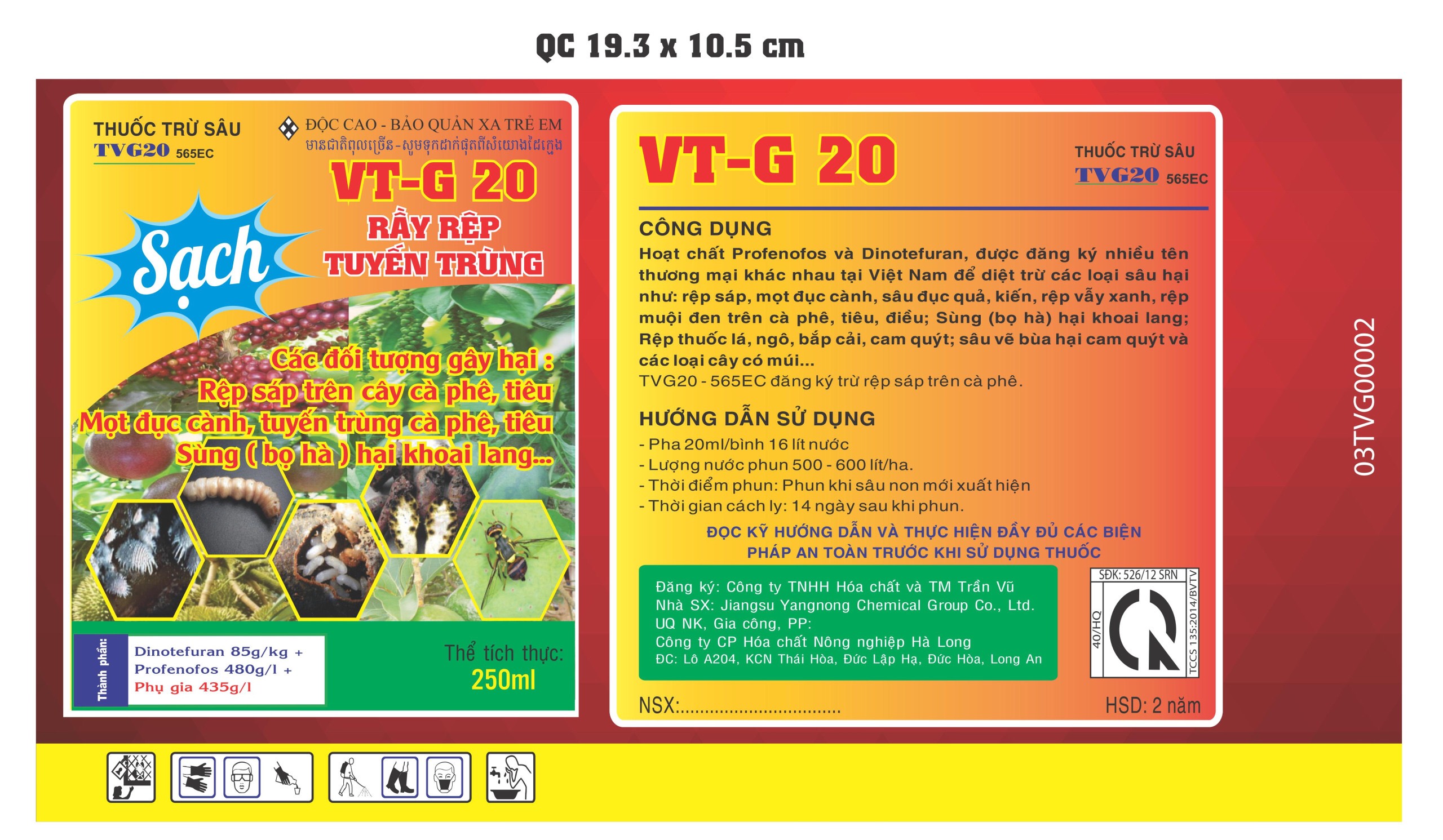 Thuốc trừ sâu VTG20 sạch rầy rệp tuyến trùng
