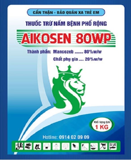 Thuốc trừ nấm bệnh phổ rộng Aikosen 80wp