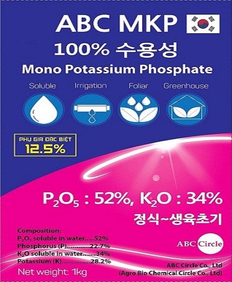 Phân bón ABC MKP (0-52-34) 100% hòa tan trong nước